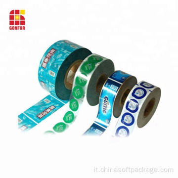 Rotolo di pellicola per imballaggio in plastica a trasferimento termico di design gratuito